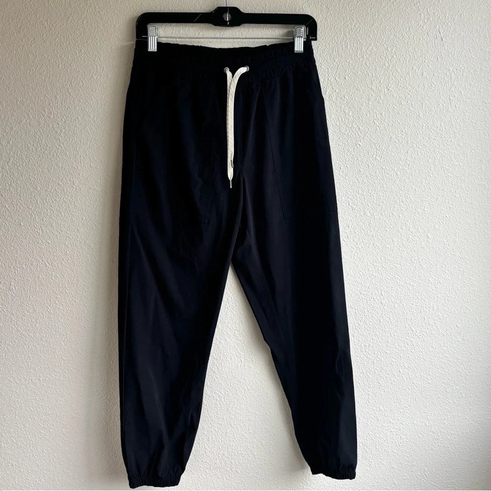 Black Vuori Athletic Jogger Pants with Drawstring - Picture 3 of 8